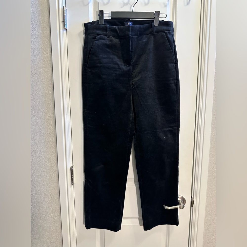 J. Crew Classic Black Trousers Velvet